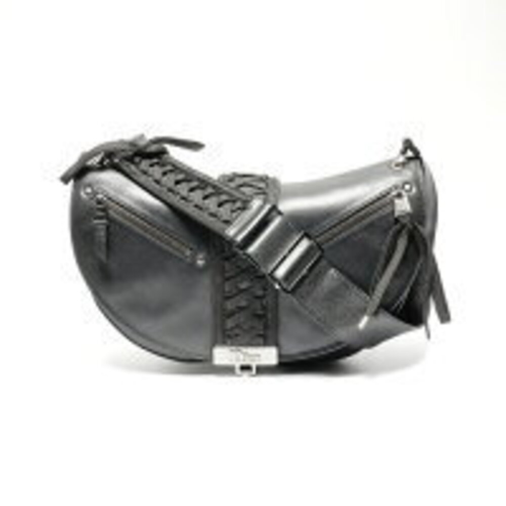 Christian Dior Admit It Corset Leather Hobo Shoulder Bag Black - Picture 2 of 13